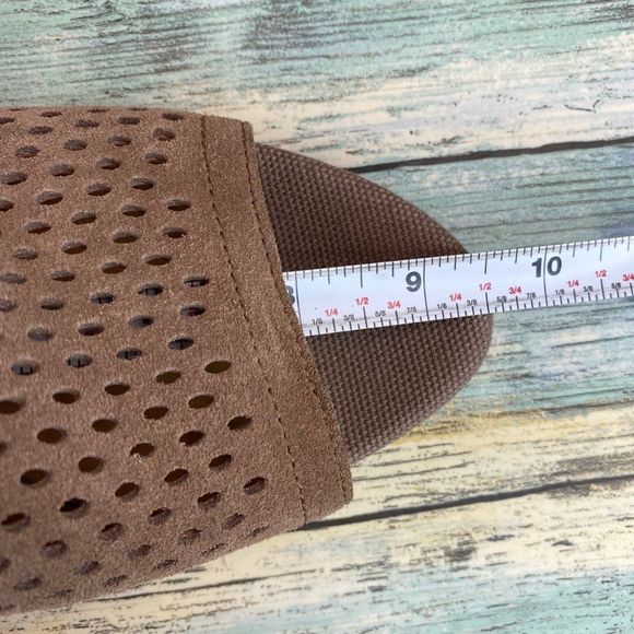 Franco Sarto Mandi2 Brown Suede Slingback Sandal Open Toe Block Heel Womens 8M - Picture 8 of 11